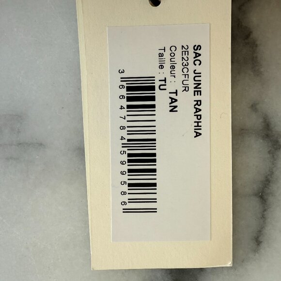 ba&sh June Raffia Clutch with Leather Detachable Strap - Picture 8 of 8